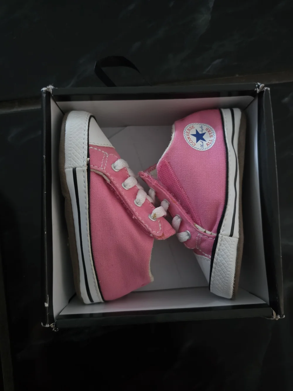 Converse Kids Pink High-Top Canvas Sneakers with Star Patch